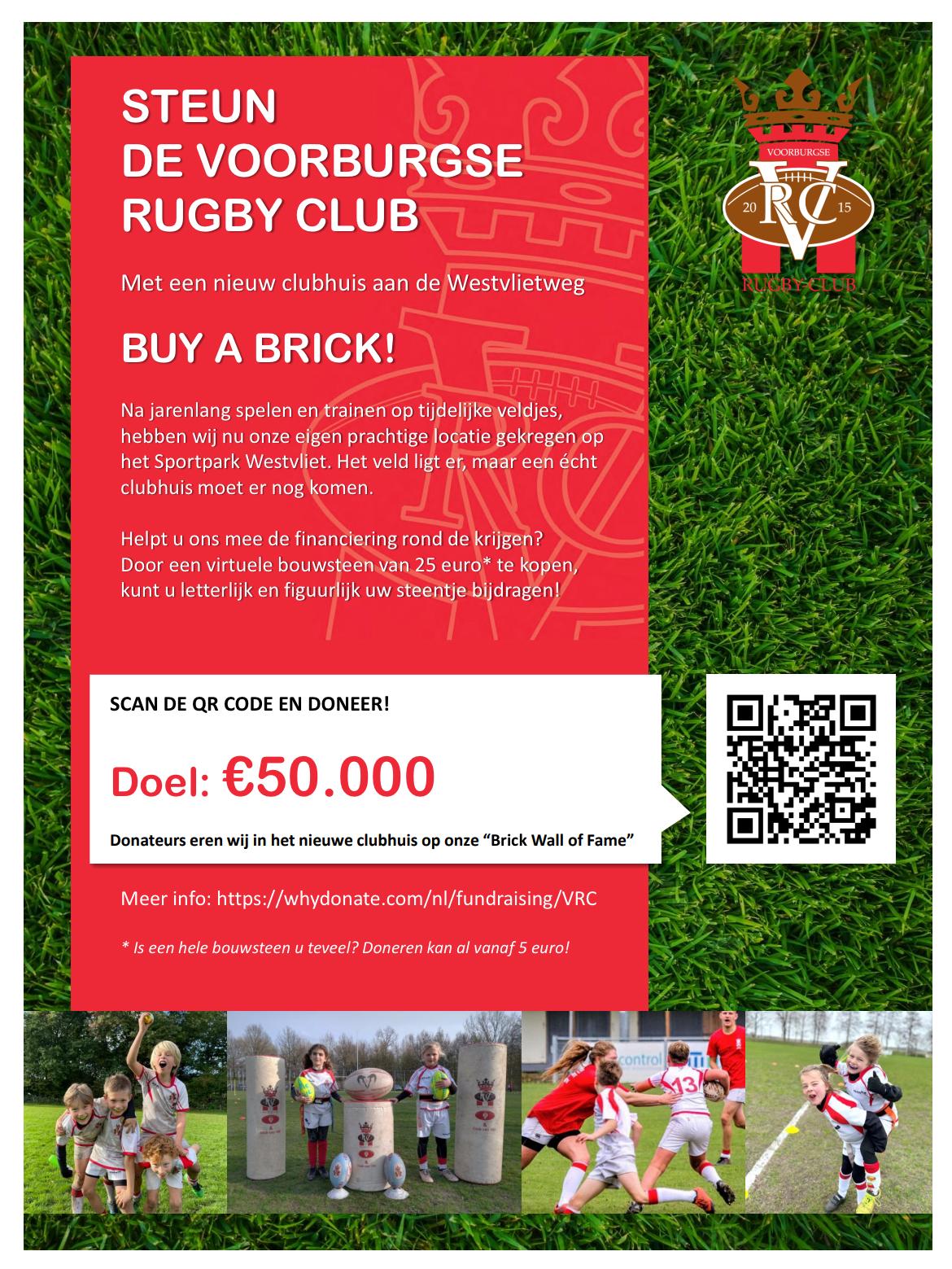 BUY A BRICK voor het nieuwe clubhuis